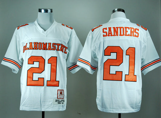 Barry Sanders 21 White Style 1