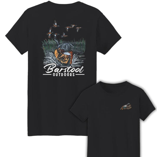 Barstool Outdoors Duck Hunt Two Sides Cotton Unisex T-Shirt Hoodie, Sweatshirt | InkThreadWorks.com