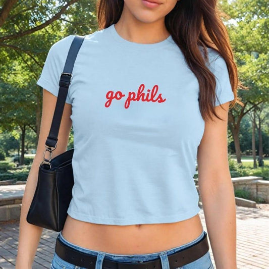 Baseball Baby Tee For Women, Philly Shirt, Gift For Philly Fan, Gift For Women, Trendy Summer Baseball Top Cotton Hoodie,...