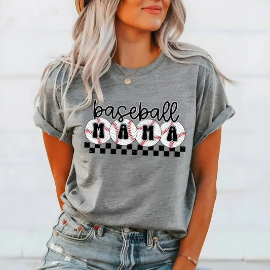 Baseball Mama Bella Canvas T-Shirt Hoodie, Sweatshirt | InkThreadWorks.com
