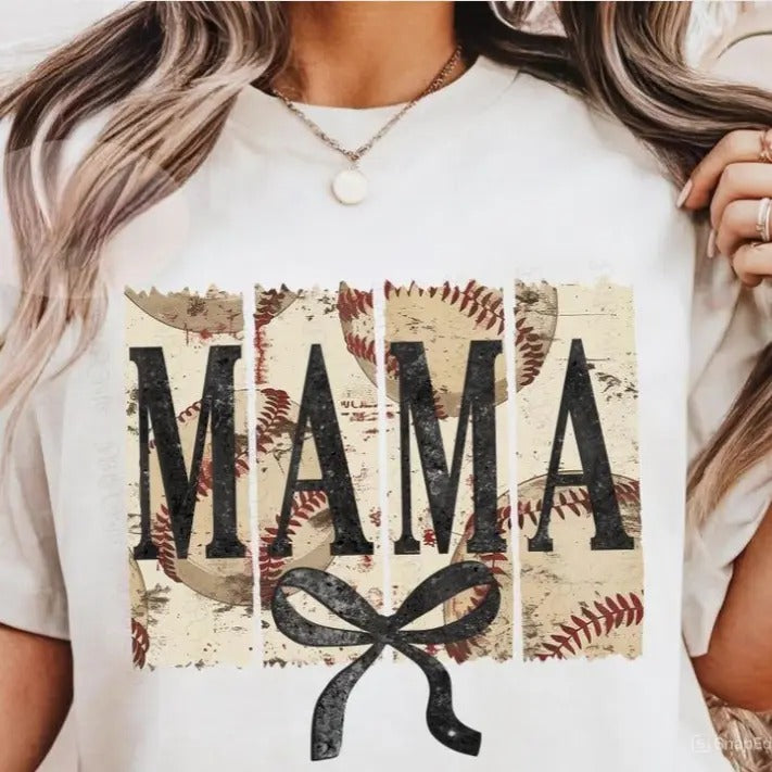 Baseball Mama T-Shirt, Vintage Baseball Mom T-Shirt, Baseball Mama Cotton T-Shirt, Perfect Tee, Gifts For Boyfriend and Girlfriend T-Shirt