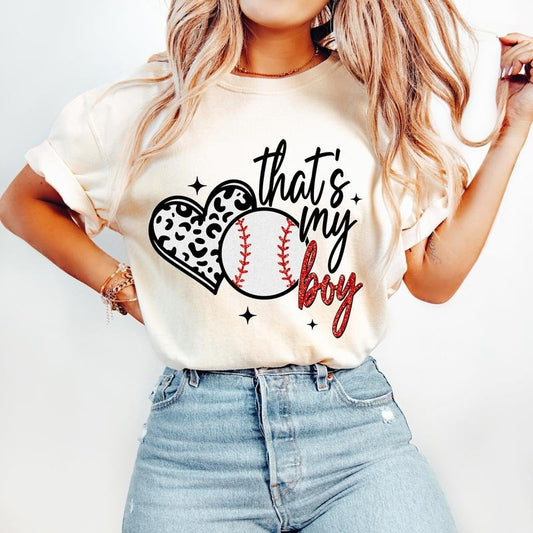 Baseball T-Shirt, Baseball Mom T-Shirt, Baseball Mama T-Shirt, Thats My Boy T-Shirt Hoodie, Sweatshirt | InkThreadWorks.com