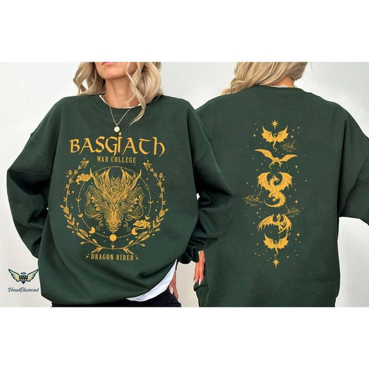 Basgiath War College 2-Sided Sweatshirt, Fourth Wing Shirt, Dragon Rider Shirt, Fourth Wing Sweatshirt Hoodie