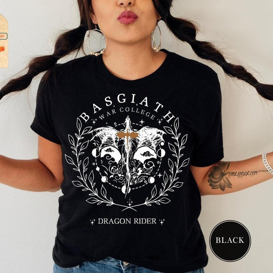 Basgiath War College Book Shirt, Dragon Rider Shirt, Fantasy Bookish Shirt, Book Lover Shirt, Bookworm Shirt, Book Shirt...