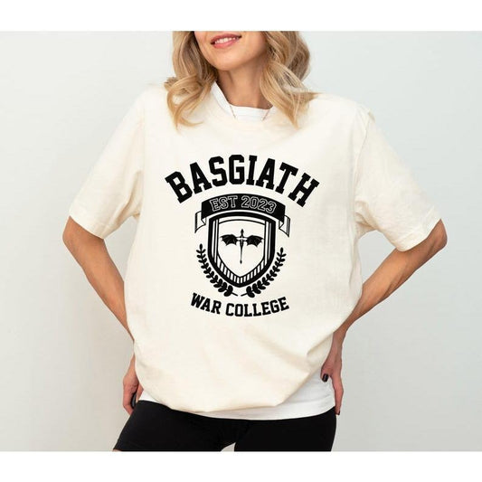 Basgiath War College Shirt, Fourth Wing Tee, Dragon Rider, Riders Quadrant, Violet Sorrengail, Xaden Riorson, Fantasy...