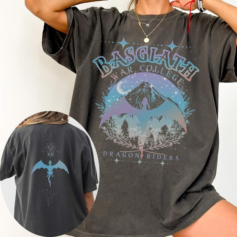 Basgiath War College Shirt, Fourth Wing, Iron Flame T-Shirt, Dragon Rider Merch, Rebecca Yarros Apparel, Book Lover Gift,...