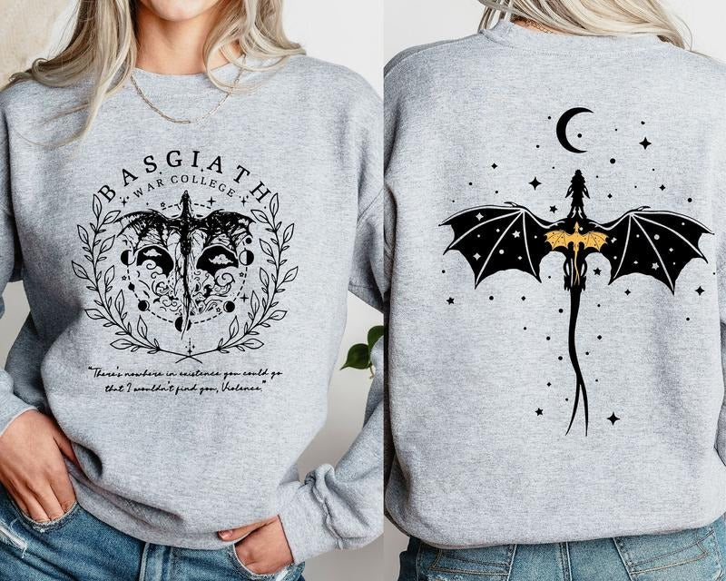 Basgiath War College Sweatshirt, Fourth Wing Riders Fly or Die T-shirt, Violet Sorrengail Bookish Hoodie | InkThreadWorks.com