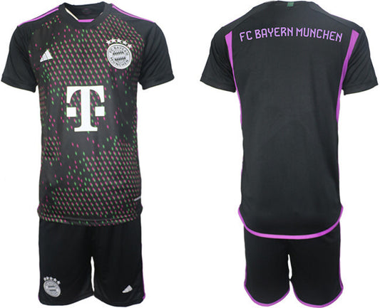 Bayern Munich Custom 2023 24 Black Home Soccer Jersey Suit