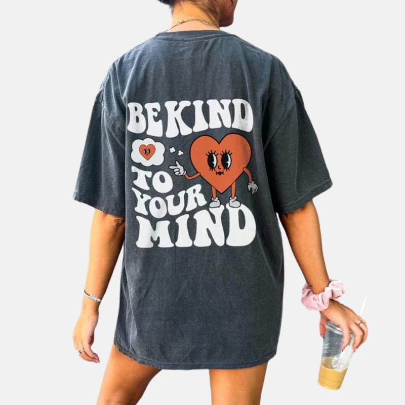 Be Kind To Your Mind Mental Health Shirt, Self Care T-Shirt, Anxiety Tee, Depression ADHD PTSD Aesthetic Graphic Tee, Mental Health