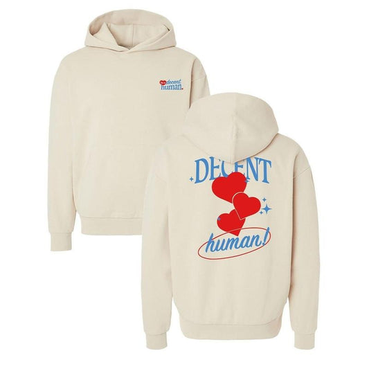 Be a Decent Human Heart Hoodie DRG T-Shirts, Sweatshirt | InkThreadWorks.com