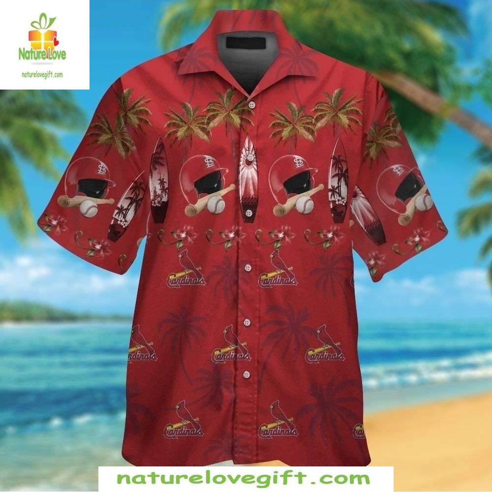 St Louis Cardinals Hawaiian Shirt Beach Day Surfer MLB Baseball Apparel