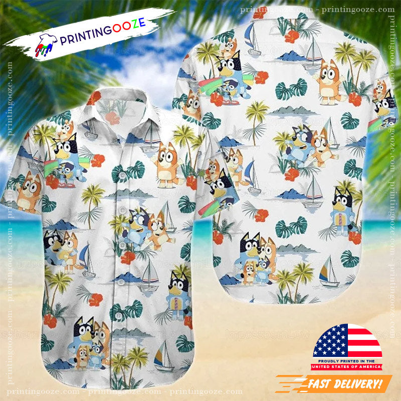 Beach Summer Bingo And Bluey Hawaiian Shirt
