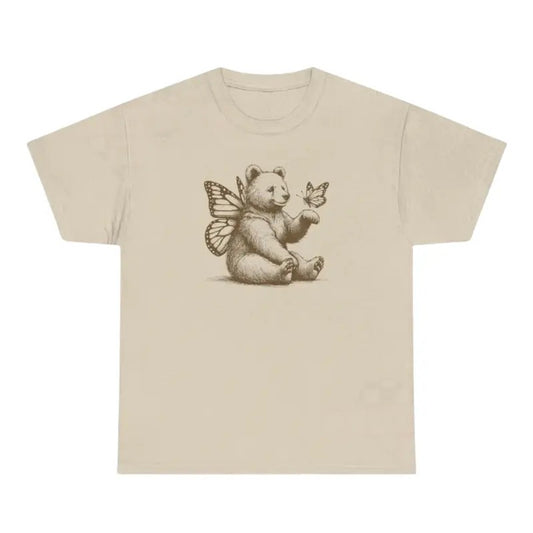 Bear With Butterfly Wings Vintage T Shirt, Retro 90s Bear Shirt, Butterly Retro Tee, Funny Unisex Adult Bear Graphic T Shirt, Cute Y2k Gift Top Menswear Underwear Streetwear Tshirt Shortsleeve T-Shirt Crewneck