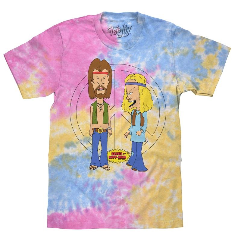 Beavis and Butthead Hippie Tie Dye T-Shirt - Sherbert Tie Dye Hoodie, Sweatshirt | InkThreadWorks.com