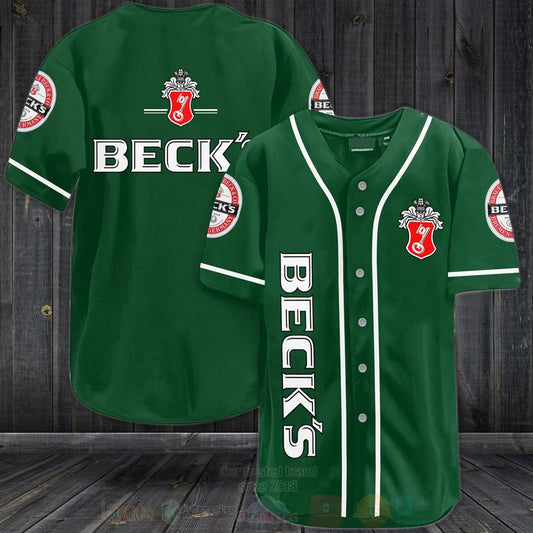 FASHION Becks Baseball Jerseys Botton Shirt