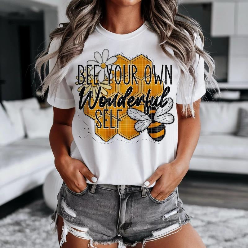 Bee Your Own Kind of Wonderful DTF Transfers - THIS IS NOT A SHIRT Hoodie, Sweatshirt | InkThreadWorks.com