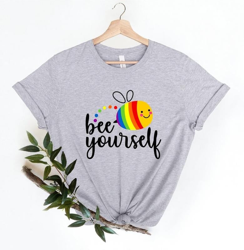Bee Yourself Shirt, Pride Shirt, Pride Month Shirt, Gay Pride LGBT Shirt, Equality Shirt, LGBTQ Gift,Rainbow Shirt, LGBT...