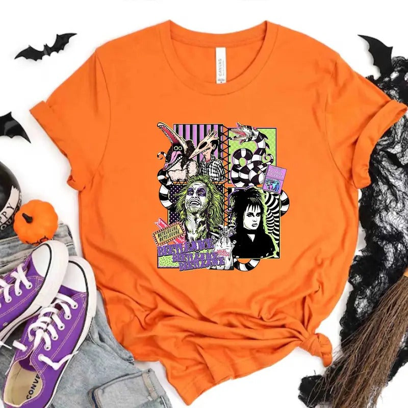 Beetlejuice Shirt, Hallowen Shirt,  Cute Fall Shirt, Spooky Seasonstyle{n002}2 Hoodie, Sweatshirt | InkThreadWorks.com