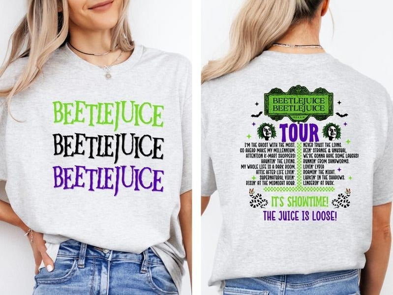 Beetlejuice tour graphic T-Shirt, Beetlejuice beetlejuice beetlejuice, Ghost with the most, Movie graphic Hoodie, Halloween tshirt, Spooky tee