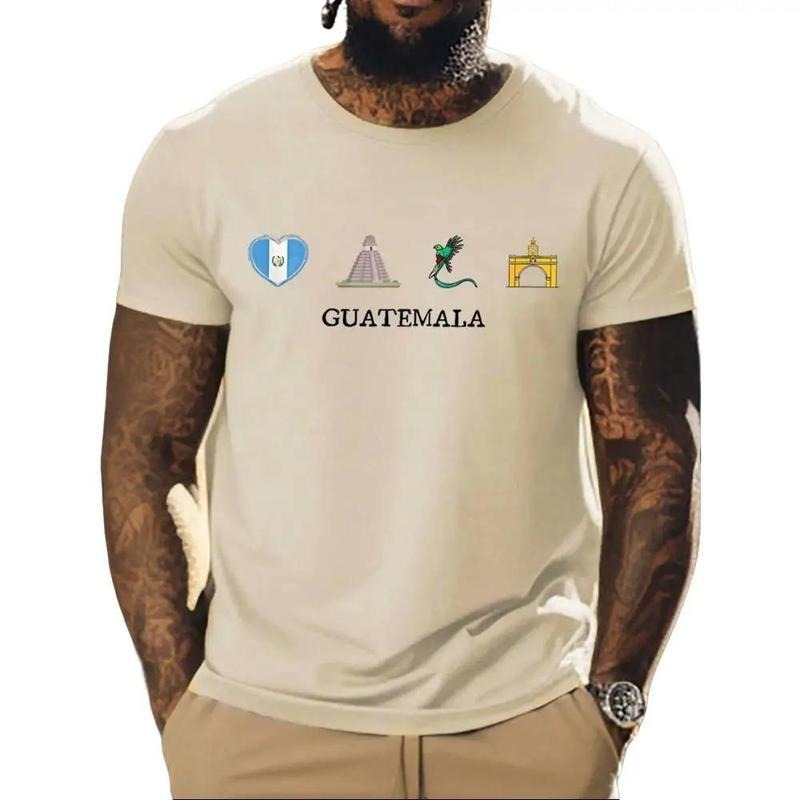 Beloved Guatemala Graphic Tee Pure Cotton Casual Street Style Crew Neck Short Sleeve T-Shirt Tops Trendy For Women For Men, Perfect Gift