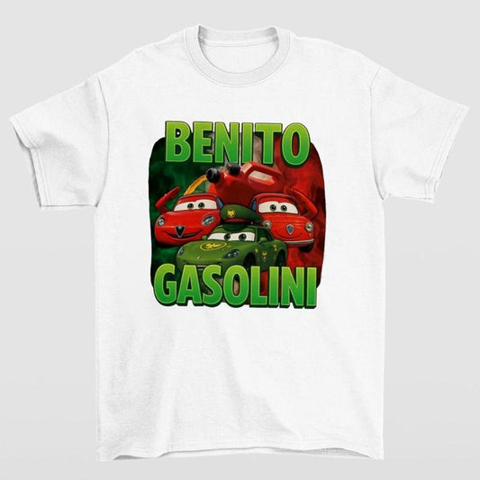 Benito Gasolini Cartoon Parody T Shirt Unique Gift Idea for Movie Lovers