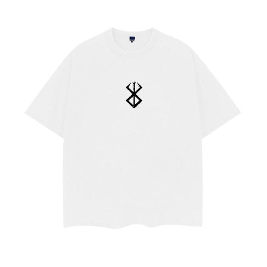 Berserk "Emblem" Heavyweight Vintage Tee 100% Cotton OVERSIZED Anime T-shirt Menswear Top Crew Necks Tshirt Casual Streetwear White Crewneck Tropical Shortsleeve