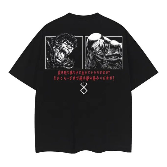 Berserk "End of the Dream" Heavyweight Vintage Tee 100% Cotton OVERSIZED Anime T-shirt cotton shirt anime clothing Top Casual Black Man