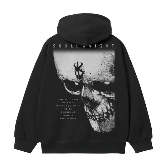 Berserk "The Demon King" Heavyweight Vintage Hoodie Cotton Blend Classic Anime Sweatshirt Menswear Tops Pullover Long Sleeve Casual Biker Black Slogan Print Crewneck Wetsuit