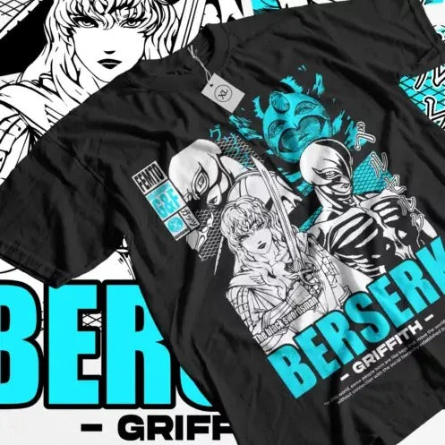 Berserk T-Shirt griffith Japanese Anime Strip Guts Armour Horror Trendy Shirt Hoodie, Sweatshirt | InkThreadWorks.com