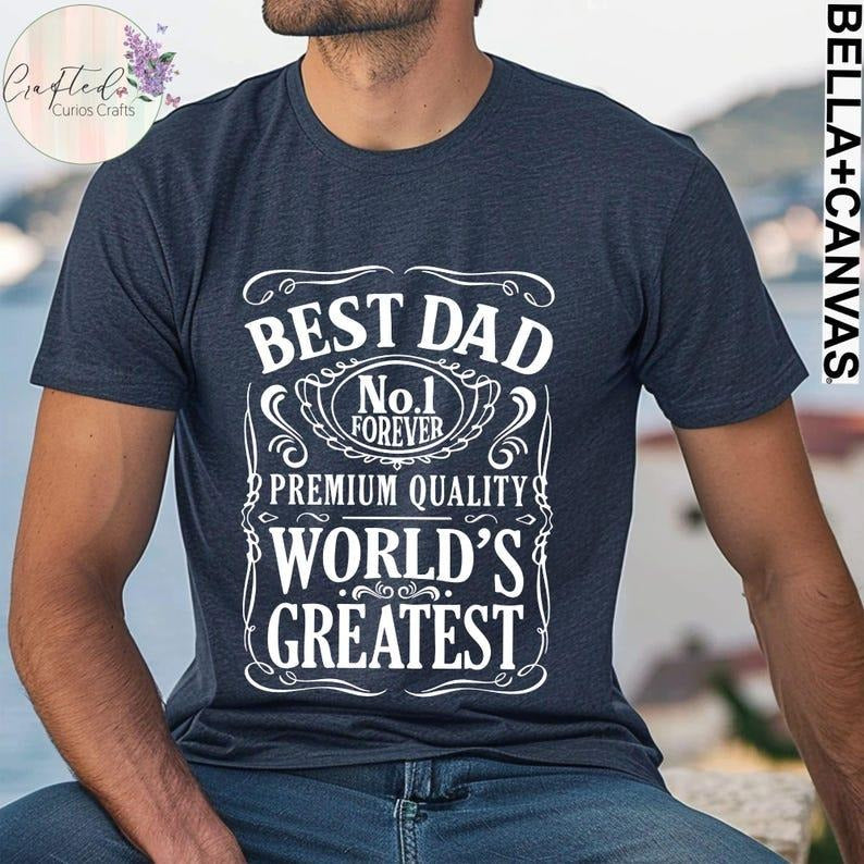 Best Dad Shirt - World's Greatest Dad Tee, No.1 Dad Gift, Father's Day T-shirt, New Dad Gift, Premium Quality Dad...