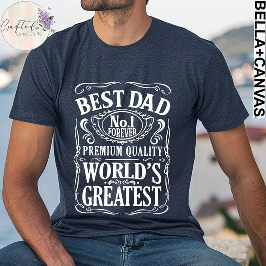 Best Dad Shirt - World's Greatest Dad Tee, No.1 Dad Gift, Father's Day T-shirt, New Dad Gift, Premium Quality Dad...