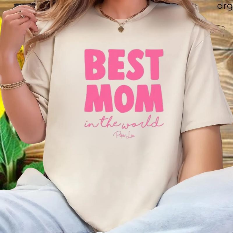 Best Mom In The World Color T-shirt, Mothers Day Gift Hoodie, Sweatshirt | InkThreadWorks.com
