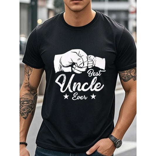 [Best Uncle Ever T-Shirt] 100% Cotton Best Uncle Ever Crew Neck T-Shirt - Soft, Gym-Friendly, Funny Men's Summer Shirt...