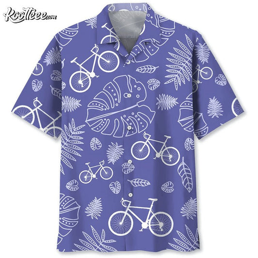 Bicycle Pattern Bike Lover Hawaiian Shirt