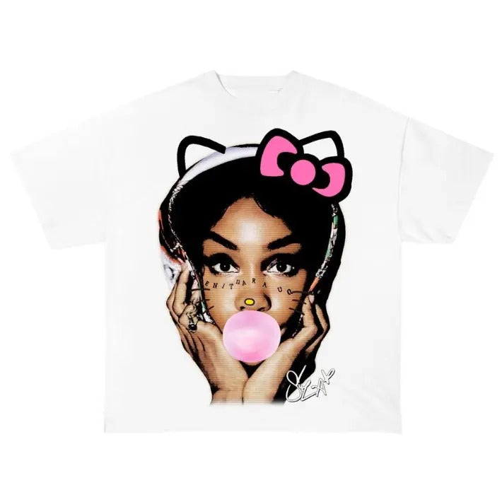 Big Face  SZZA Kitty Bubble Gum Graphics
