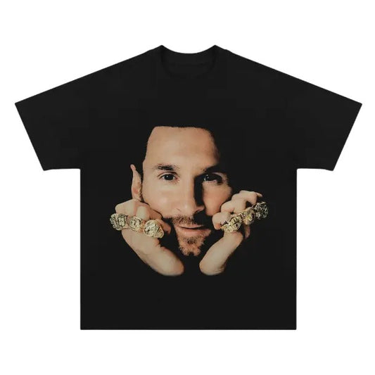 Big Face Messi T-Shirt, Messi Graphic Tees, Unisex Soccer Shirt, Sport Merch, Gift For Fan, Cotton comfort Menswear Womenswear Streetwear