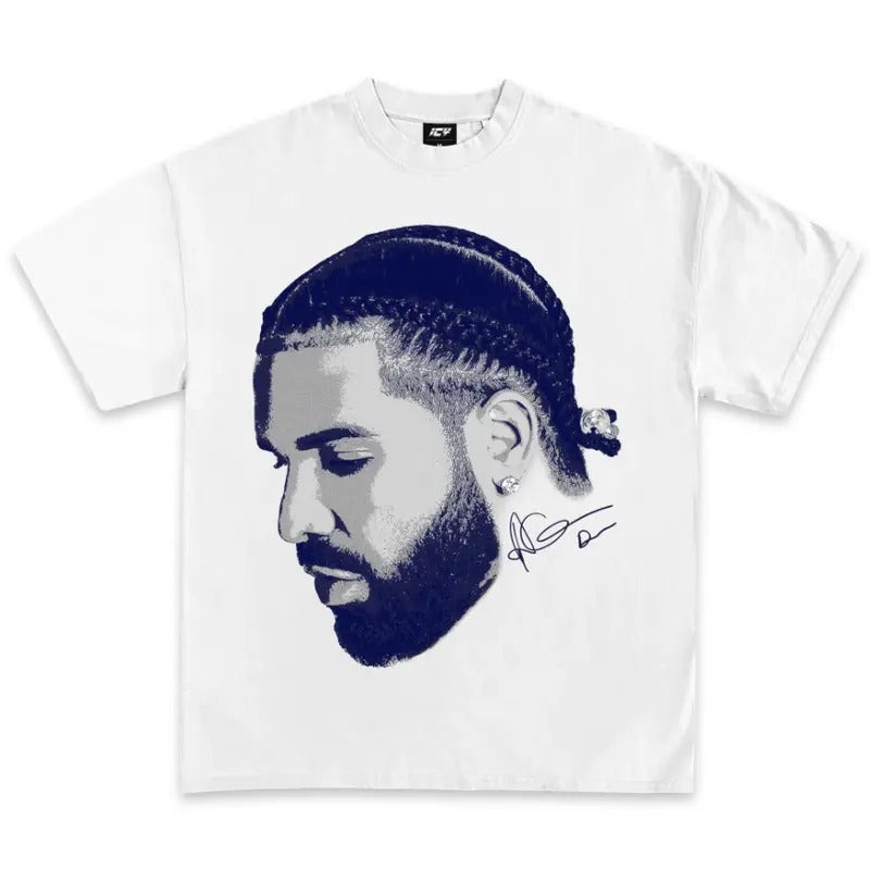 Big Face Navy Drake Shirt, Rap Concert Tee Hoodie, Sweatshirt | InkThreadWorks.com