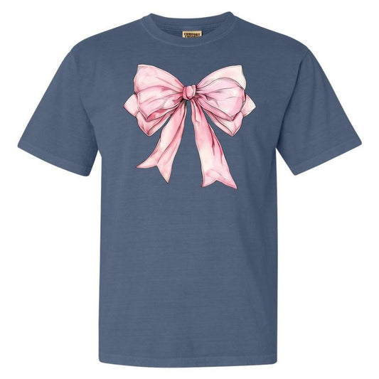 Big Pink Bow Comfort Colors T-Shirt 'NLB' Hoodie, Sweatshirt | InkThreadWorks.com