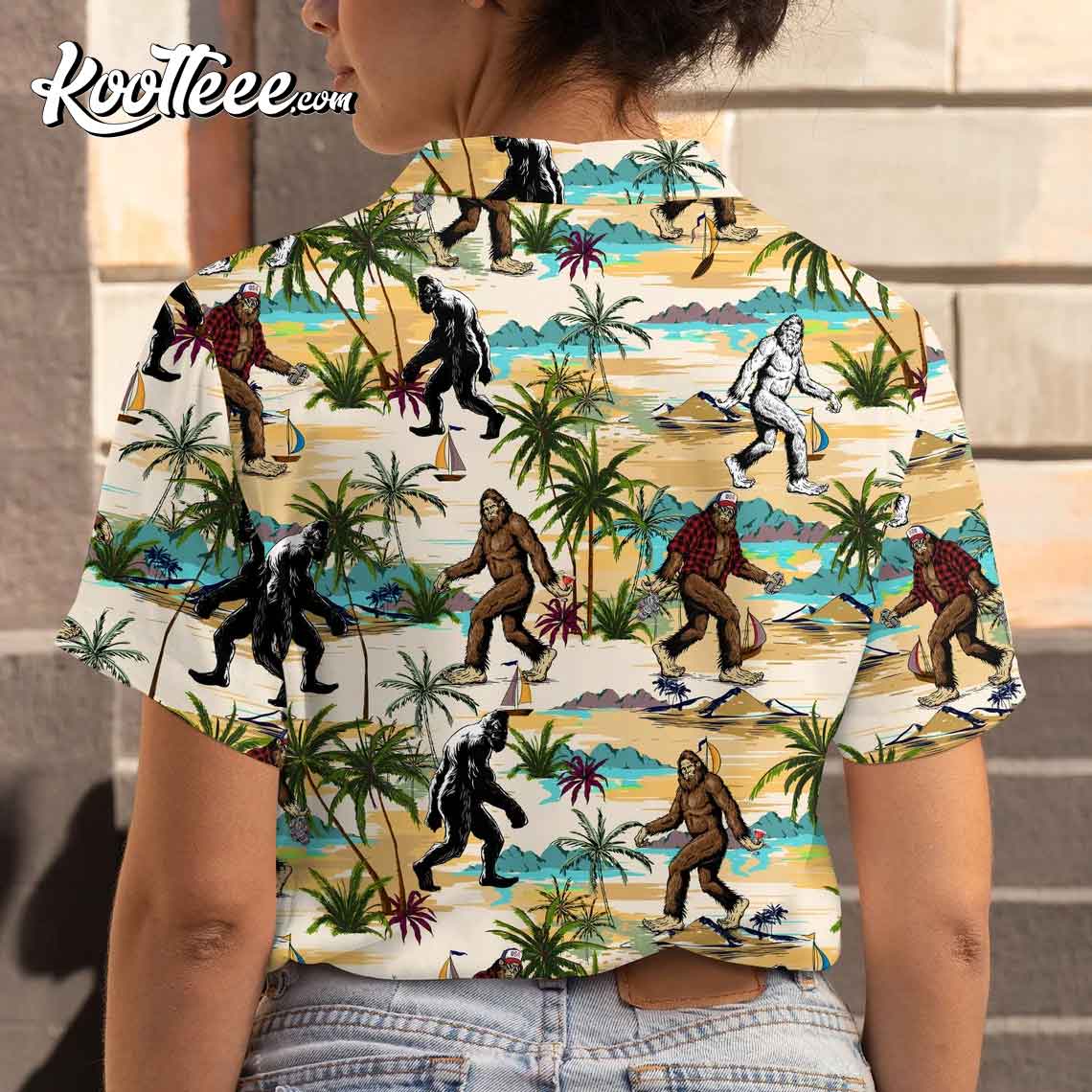 Bigfoot Hawaiian Shirts, Tropical Summer Aloha Hawaiian Shirt