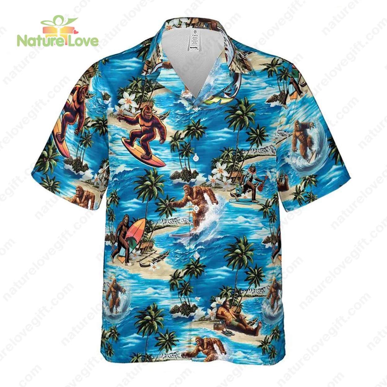 Bigfoot The Closer I Get To Nature​ Islands Hawaiian Shirt