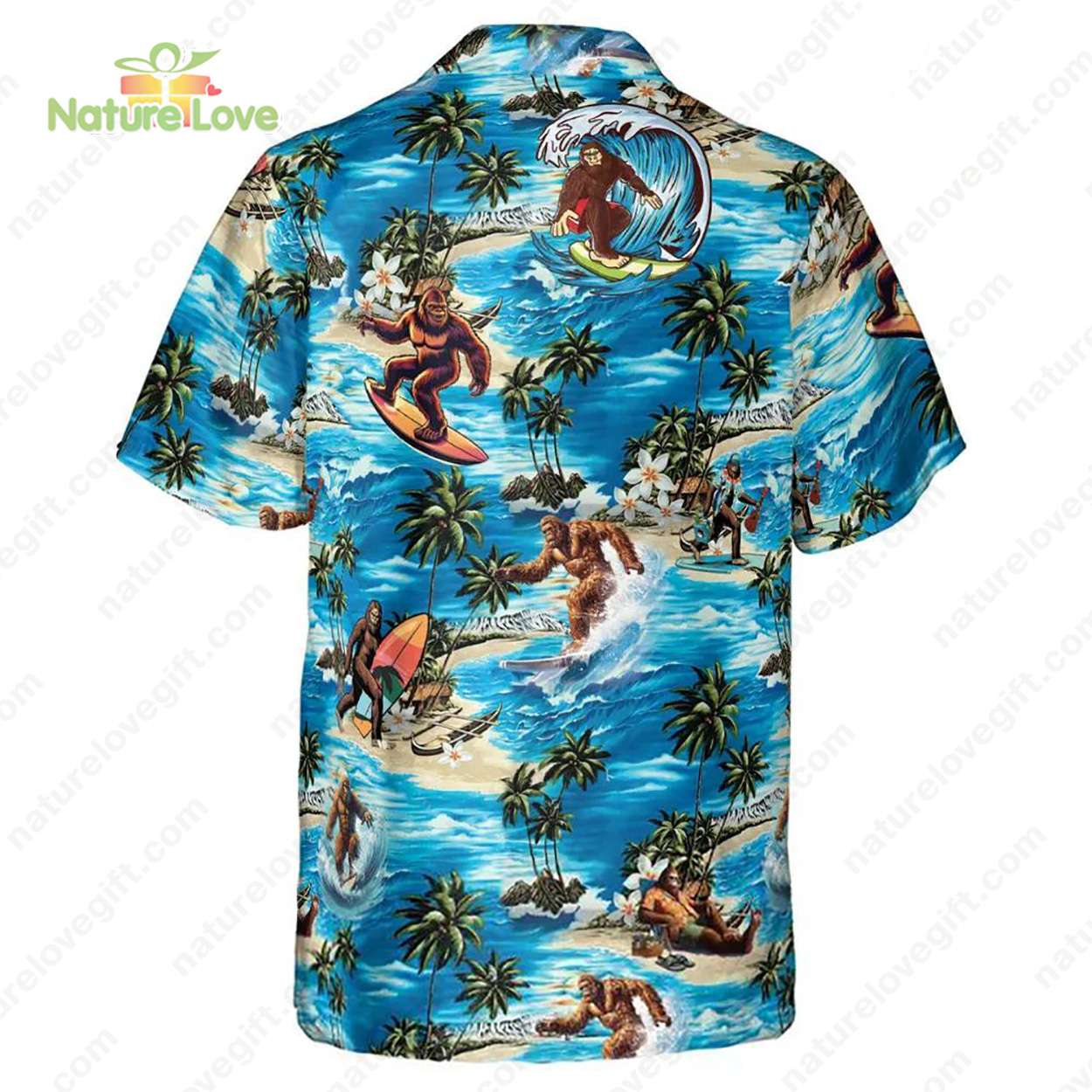 Bigfoot The Closer I Get To Nature​ Islands Hawaiian Shirt