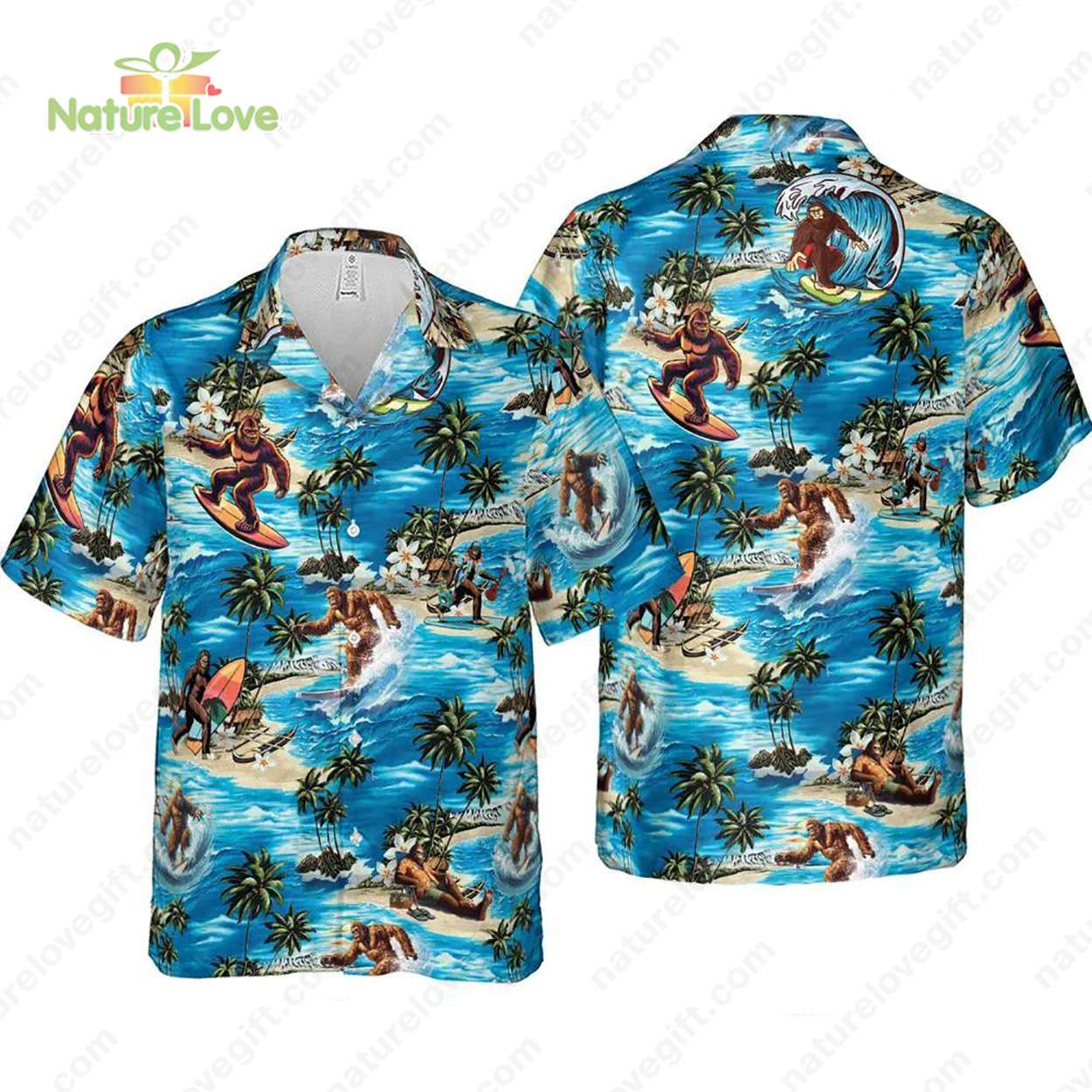 Bigfoot The Closer I Get To Nature​ Islands Hawaiian Shirt