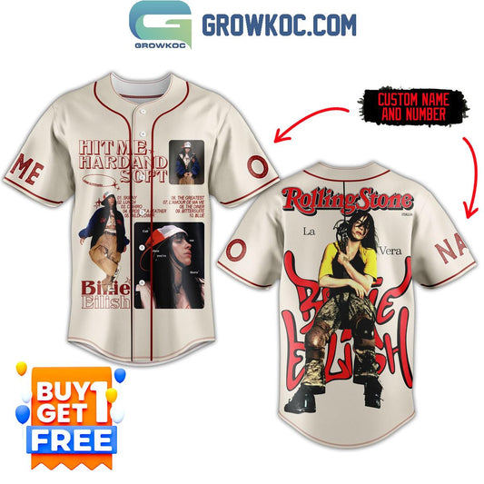 Billie Eilish La Vera Rolling Stone Personalized Baseball Jersey