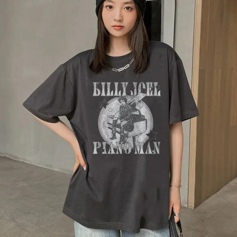 Billy Joel Fan Gifts Unisex T Shirt, Gift For Women and Man Unisex Bootleg T-Shirt, i might look like i'm listing to you...
