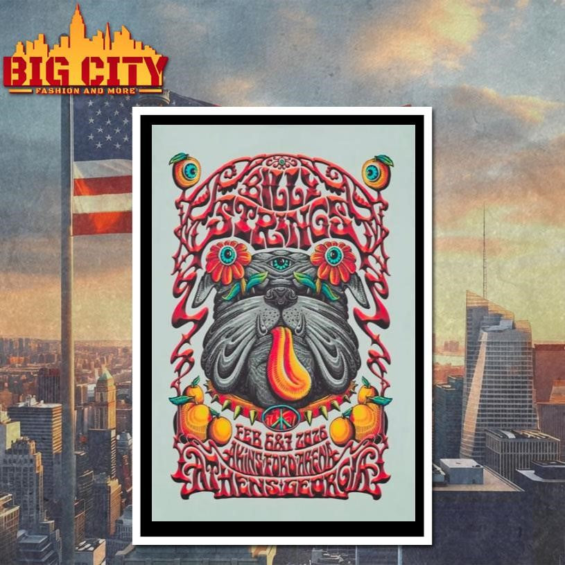 Billy Strings Feb 6-7 2026 Akins Ford Arena Athens GA Tour Poster Shirt