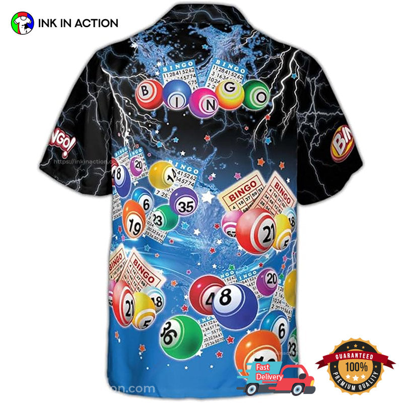 Bingo Number Ball Casino Game Hawaiian Shirts
