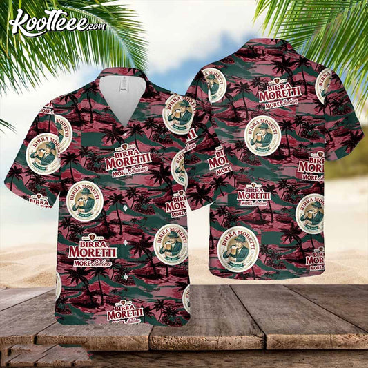 Birra Moretti Sea Island Pattern Hawaiian Shirt