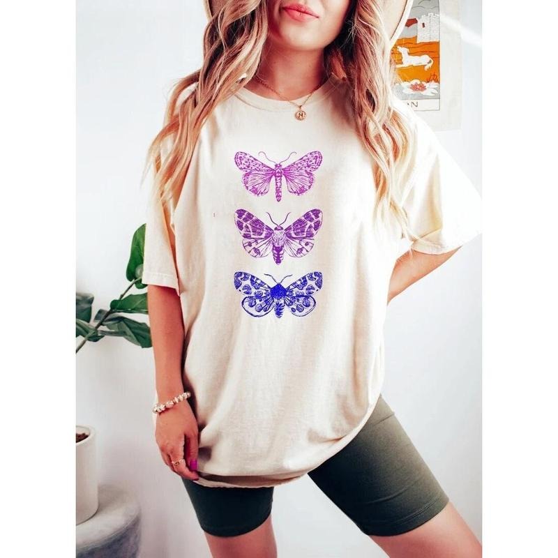 Bisexual Butterflies T Shirt Hoodie Sweater Subtle Bisexual Shirt Bisexual Tshirt Discreet Bisexual Bi Pride Bisexual...