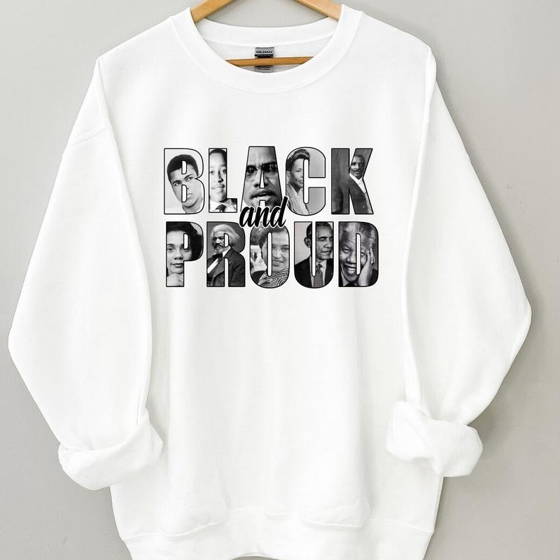 Black And Proud Unisex Hoodie, Black History Sweatshirt, Black History Month Shirt, Melanin Shirt | InkThreadWorks.com