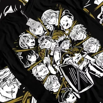 Black Clover T-Shirt Asta Yuno Anime Manga Girl Gifts Black Shirt All Size